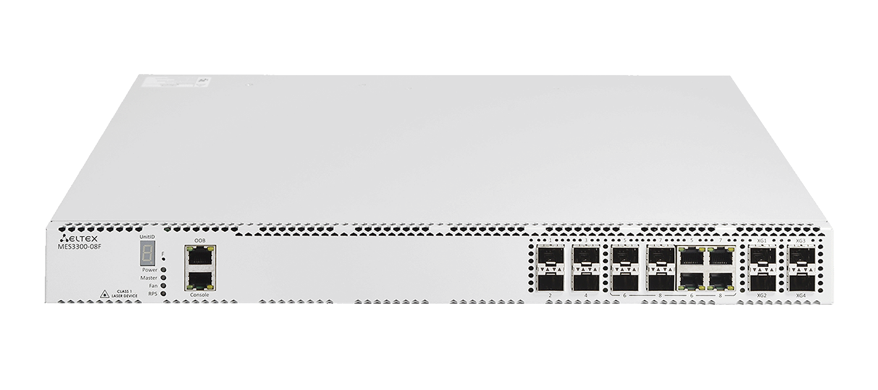 Ethernet-коммутатор MES3300-08F, 4x1G SFP + 4xCombo + 4x10G SFP+, L3, dual PSU