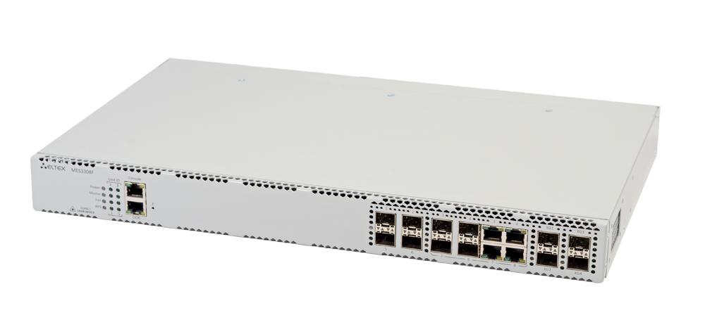 Ethernet-коммутатор MES3308F, 4x1G SFP + 4xCombo + 4x10G SFP+, L3, dual PSU